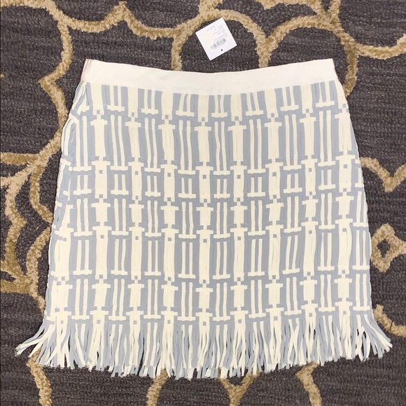 “Ferdinanda” basketweave fringe skirt - Picture 2 of 3
